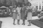 Florica Kabilio poses with her mother and two aunts at a resort in Zagreb.