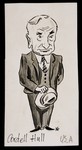 Caricature of Cordell Hull from "World War II Personalities in Cartoons/Originals done for 'La Nacion' Santo Domingo, 1939-1946" by Klaus Martin Frank.