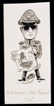 Caricature of Field Marshal Erwin Rommel from "World War II Personalities in Cartoons/Originals done for 'La Nacion' Santo Domingo, 1939-1946" by Klaus Martin Frank.