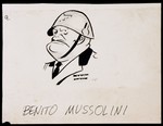 Caricature of Benito Mussolini, as part of "World War II Personalities in Cartoons/Originals done for 'La Nacion' Santo Domingo, 1939-1946"

Sketchbook of Nazi caricatures by Klaus Martin Frank.