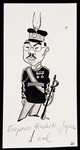 Caricature of Emperor Hirohito, as part of "World War II Personalities in Cartoons/Originals done for 'La Nacion' Santo Domingo, 1939-1946" by Klaus Martin Frank.