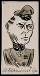 Caricature of General Nikolaus von Falkenhorst from "World War II Personalities in Cartoons/Originals done for 'La Nacion' Santo Domingo, 1939-1946" by Klaus Martin Frank.