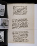 One page of an illustrated album produced by Gyorgy Beifeld (1902-1982), a Hungarian Jew from Budapest, who was drafted into the Munkaszolgalat (Hungarian Labor Service system) and spent more than a year on the Soviet front, from April 1942 through May 1943.