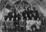 Portrait of a Zionist group at a DP camp in Vienna.
