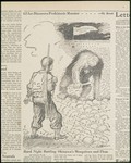 Political cartoon entitled "GI Joe Discovers Prehistoric Monster" by Dallas Morning News cartoonist John Francis Knott.