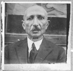Portrait of Mushon Testa.  He was a clerk.  He lived at Ferisovatska 24a in Bitola.