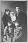 Portrait of Yakov Testa with wife and three children.