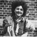 Portrait of Hena Kohn wearing her Gordonia Zionist youth movement uniform after the war.