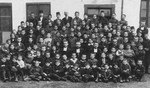 Group portrait of a school in Bitola with Greek Orthodox priests.