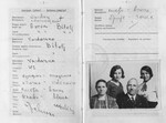 Passport with an attached photo of a Jewish family in Bitola, Macedonia.