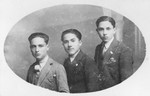 Studio portrait of  three Macedonian Jewish youths.