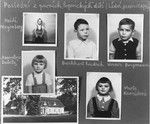 Composite photograph of DP children in Lojovice, one of "The Castles" children's homes established by Premysl Pitter and Olga Fierzova.
