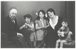 Portrait of the family of Rabbi Baruch Posner.

Pictured are Rabbi Posner, Shulamit, Gitta, Rosie and Avraham.