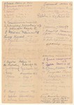 Second page of a petition by 72 Jewish survivors of the Kovno ghetto asking for the release of Moisei Kopelman, former police chief of the Kovno ghetto, who was arrested by the Soviets in September 1944.
