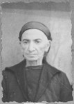 Portrait of Sara Pesso (patronymic: Isak).  She lived at Zvornitska 23 in Bitola.