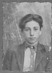 Portrait of Yosef Russo, son of Benyamin Russo.  He was a student.