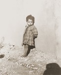 A Romani child in Rivesaltes.  

The photo's original caption reads, "Don't touch me!"