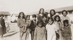 Alsacian Romani women and children in the Rivesaltes detention camp.