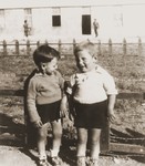 Two Jewish children cared for in the Rivesaltes nursery, "la Pouponniere de Banyuls."