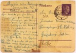 Postcard from Rajzla Cudzanowska, aunt of the donor, Helen Luksenburg.