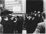 Rabbi Nathan Cassuto officiates at a funeral in Florence.