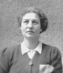 Portrait of the Austrian/German Jewess, Agnes Feigl, that was pasted in her son Peter's wartime journal.