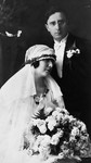 Wedding portrait of Leon Huess and Rosa Bikales.