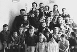 Group portrait of the children in the Wasseralfingen displaced persons' camp.