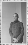 Portrait of German Field Marshall Gerd von Rundstedt at the IMT Nuremberg commission hearings investigating indicted Nazi organizations.