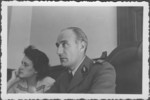 French Commissioner Colonel A. Martin-Havard listens to testimony at the IMT Nuremberg commission hearings investigating indicted Nazi organizations.