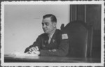 Portrait of Col. Taylor, a commissioner at the IMT Nuremberg commission hearings investigating indicted Nazi organizations.