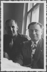 American assistant prosecutor Robert Kempner (left) with Paul Niederman at the International Military Tribunal at Nuremberg.
