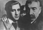 Yugoslav partisan Stevan Kojic poses with his father at their final meeting before his execution for involvement in the resistance.
