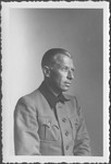 Portrait of German General Adolf Heusinger, former Chief of Army Operations, OKW, at the IMT Nuremberg commission hearings investigating indicted Nazi organizations.