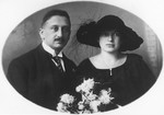 Wedding portrait of Viktor and Lili Schiller.