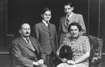 Studio portrait of the Schiller family taken one day before they received a deportation notice.