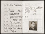 An identification document issued to Walter Jacobsberg in Shanghai.