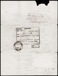 The second side of a travel document issued to Siegfried Jacobsberg by the United States Vice Consul in Shanghai featuring his immigration visa and arrival stamp.