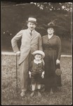 Siegfried and Betti Jacobsberg with their son, Walter, during an outing in the Eckerberger forest near Stettin.