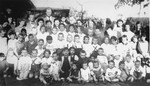 Group portrait of Jewish children in a day care program in the Kielce ghetto.