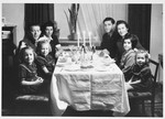 A Jewish family from Denmark who was ferried to safety in Sweden, has Christmas dinner at the home a Swedish family in Landskrona.