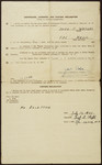 Verso of  the inventory of captured enemy equipment being shipped home by Pfc Fritz Wetzel certifying that his possession of the items was approved by his commanding officer.