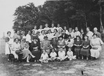 Slovak Jewish women and children go an a women's club outing to a camp in Pezinok.