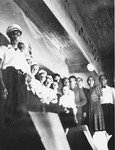 Prisoners sing in a performance at a Slovak labor camp.