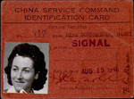 U.S. Army civilian employee identification card for Hanni Sondheimer.
