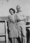 Hanni Sondheimer with her husband, Lt. Al Gade, aboard a troop carrier en route to the U.S., fall of 1946.