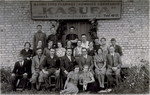 Group portrait of the employees at Moritz Sondheimer's  Kasufa plastics factory.