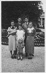 A Jewish family poses while on vacation at a spa in Slovenia.