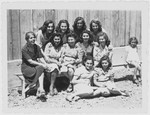 Group portrait of young female prisoners in the Kraljevica concentration camp.