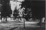 View of the crematorium at Dachau.